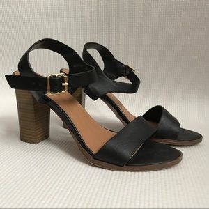 Black Sandal Wood Block Heels